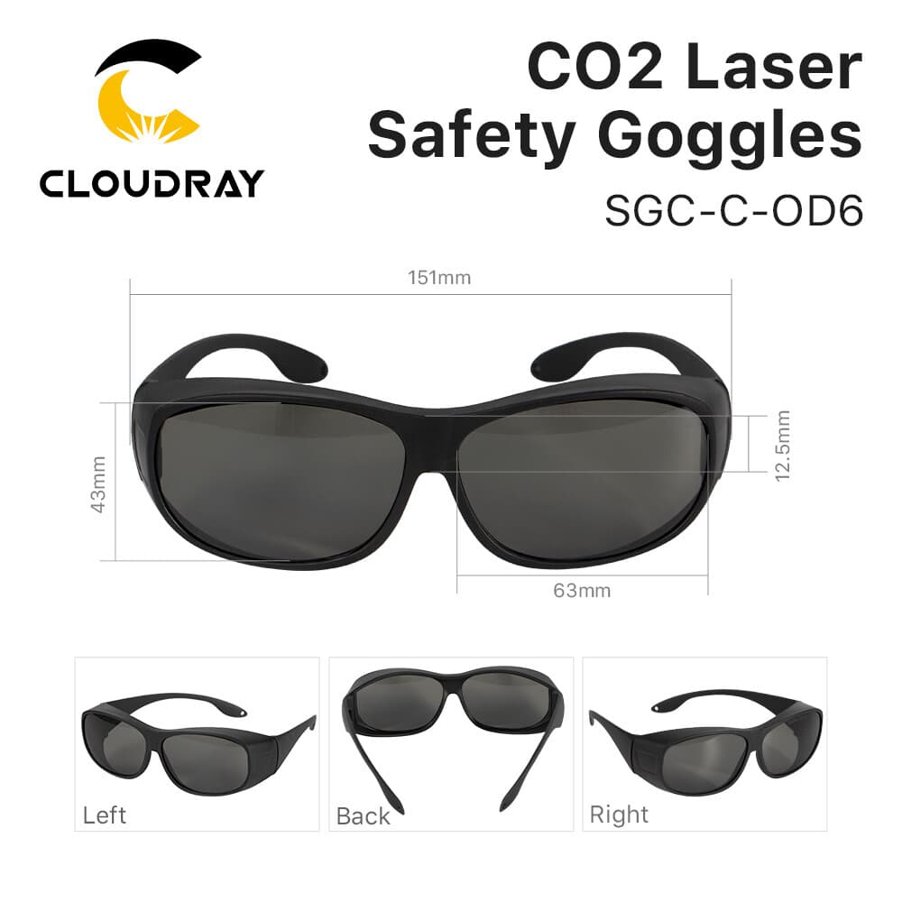 CO2 OD6+ 10.6um Protective Laser Safety Goggles Safety Glasses for Co2 Engraver 3