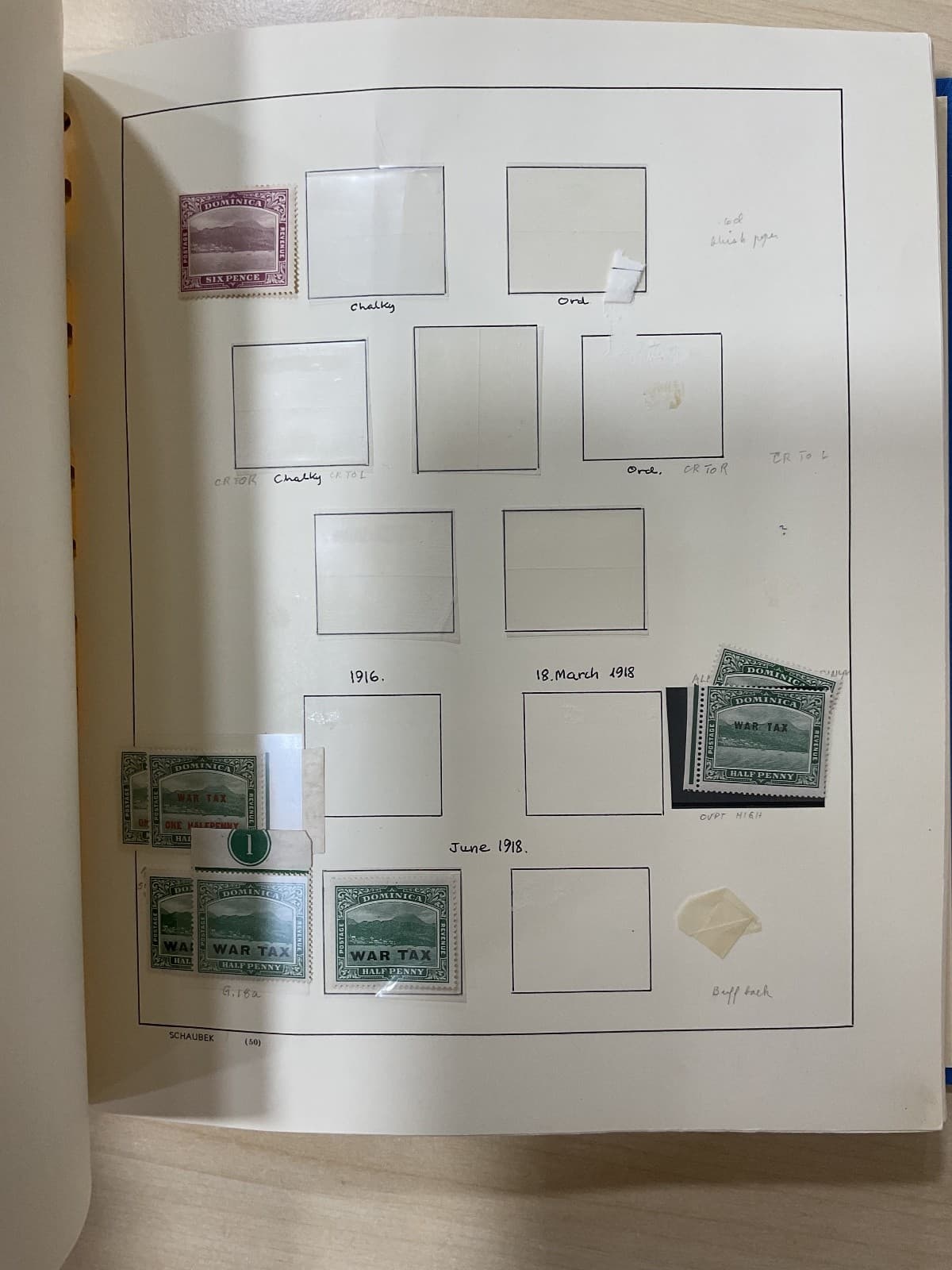 Dominica stamps. KGV - QE. mostly MNH. Schaubek album. EX95 3