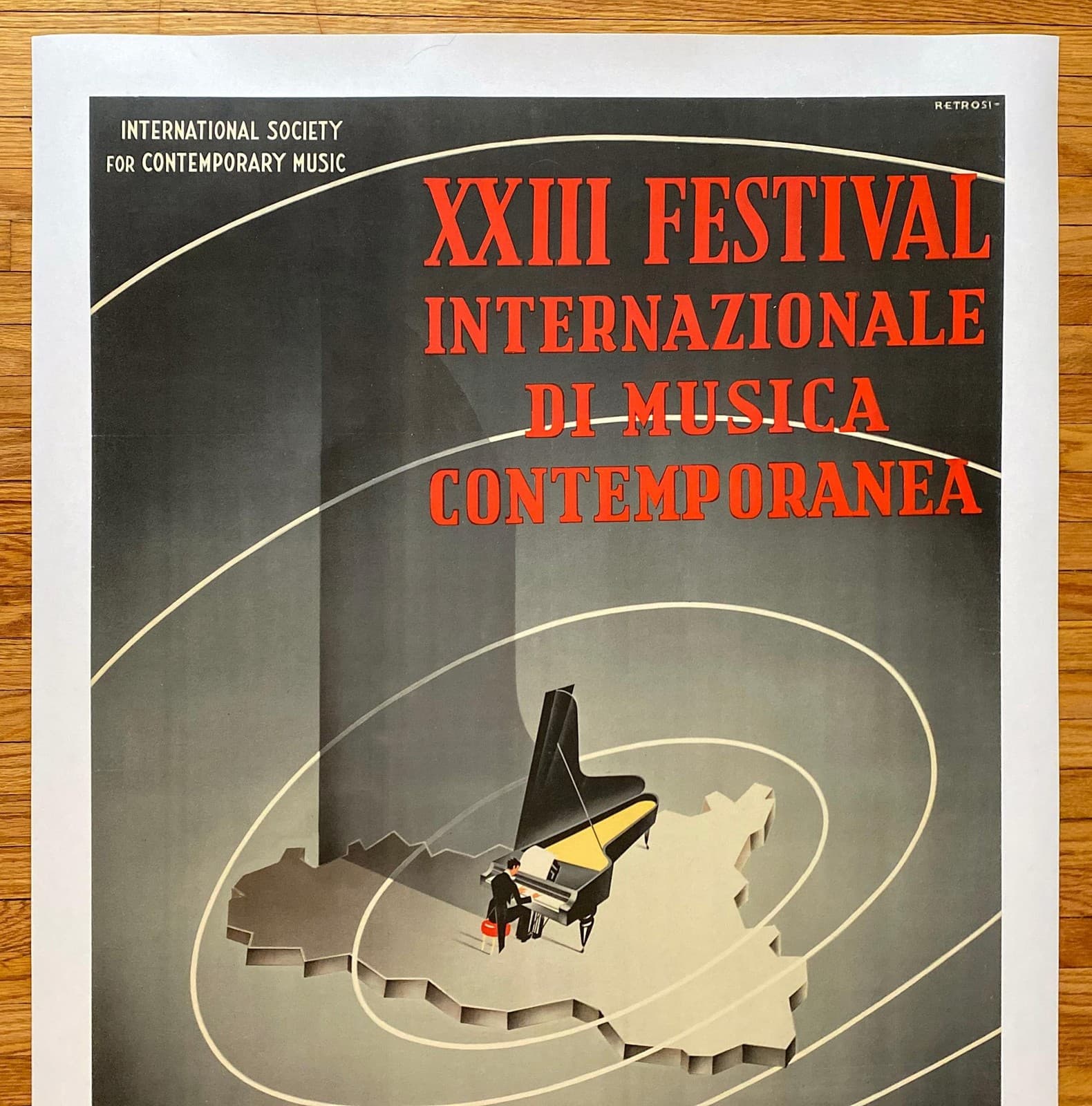 1949 International Society for Contemporary Music Festival Poster Retrosi ISCM 3
