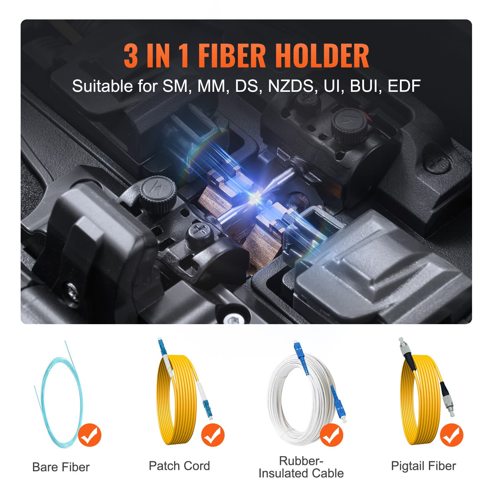 Fiber Fusion Splicer 4 Motors Clad Alignment with 6s Splicing 13s Heating 5