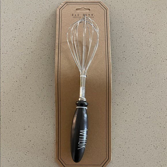 Rae Dunn Black Whisk NWT