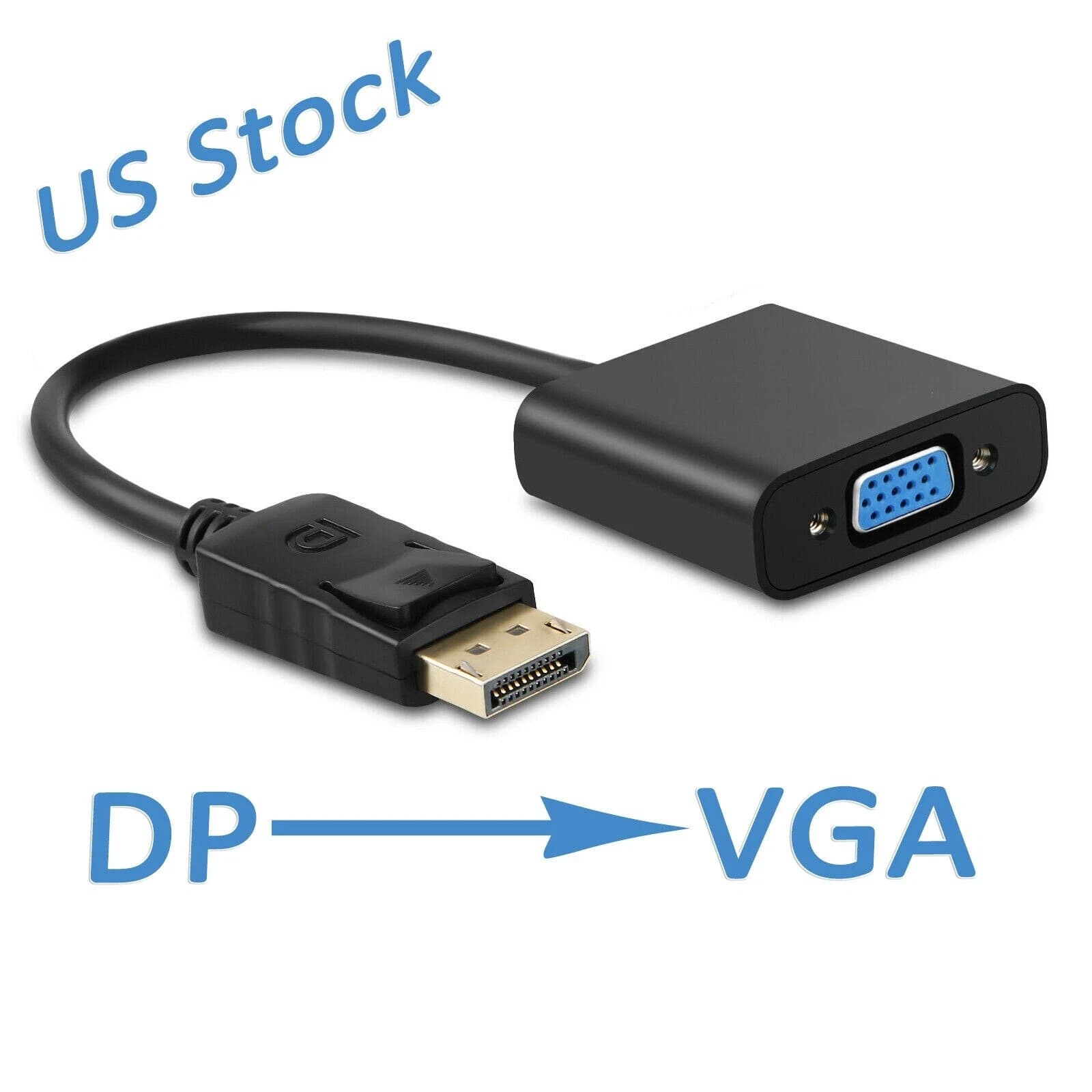 Lot 1-100 Displayport DP Male To VGA Female Adapter Display Port Cable Converter