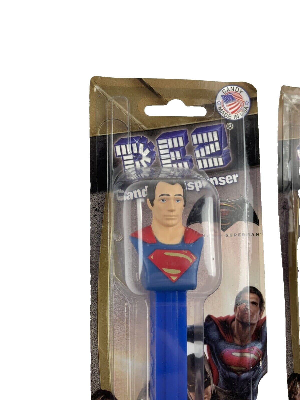 (2) Pez dispenser Batman vs Superman  new in package with candy 2