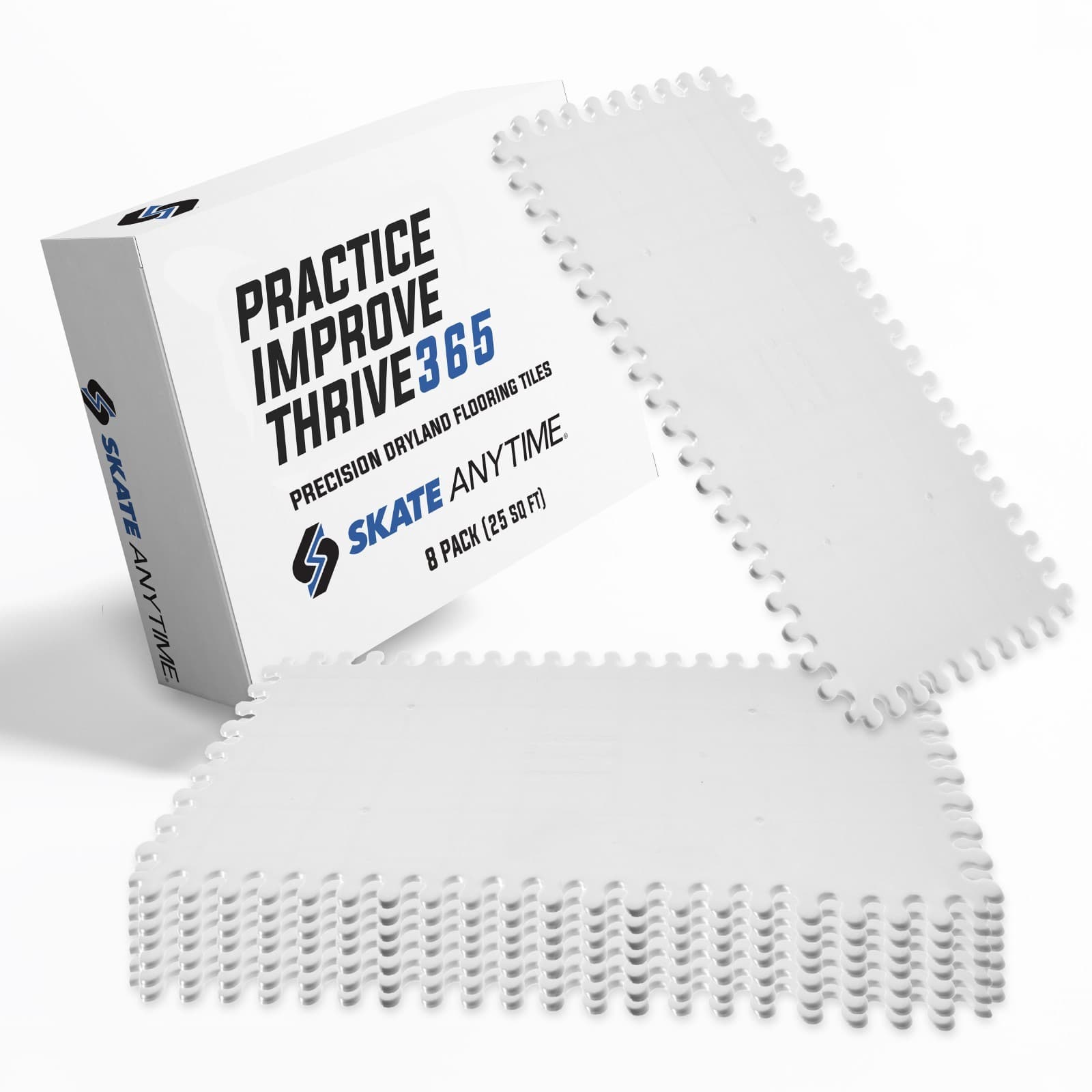 Skate Anytime - Precision Dryland Hockey Tiles - (8) Pack (15"x30") - 25 sq ft