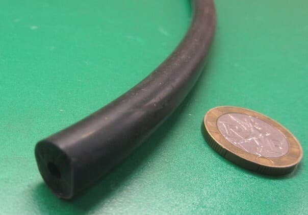 Latex Rubber Tubing Shore A35 Black 3/8" OD x 1/8" ID x 1/8" Wall x 10' Length 6
