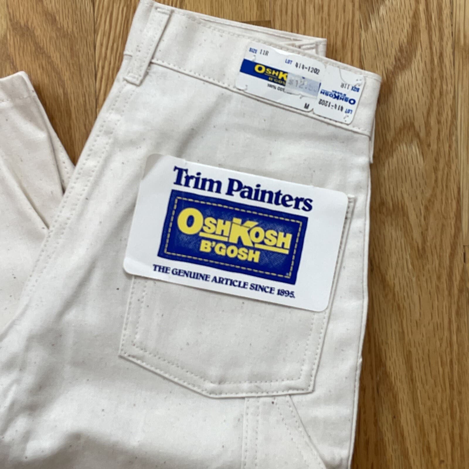 VINTAGE OSHKOSH BGOSH TRIM PAINTERS DENIM JEANS Size Boys 11 R 24 X 27 Rare 2