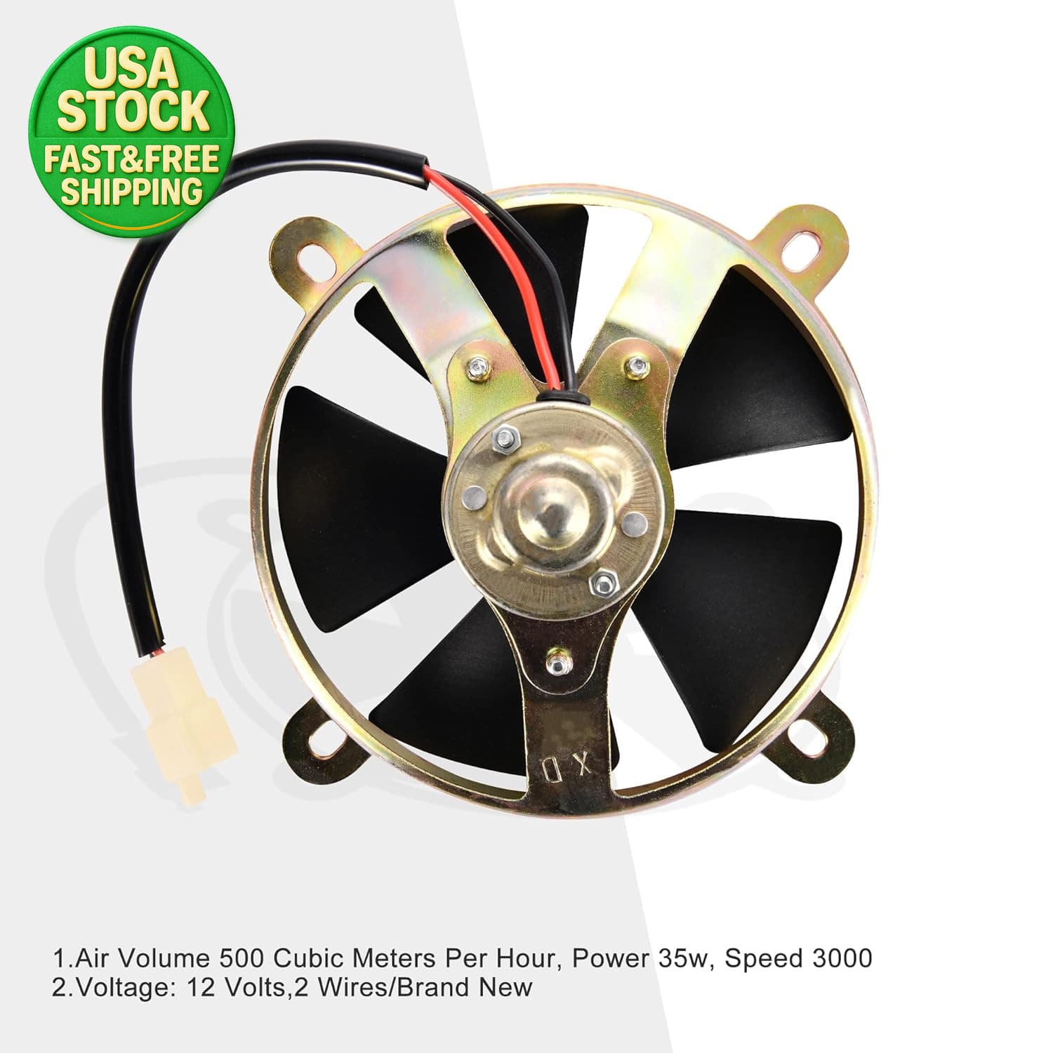 12V Radiator Electric Cooling Fan for 150cc 200cc ATV Quad Dirt Bike Buggy 4