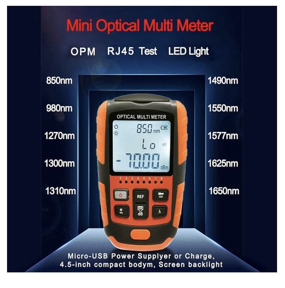 YICIZOL 30km Visual Fault Locator,Optic Fiber power Meter with FC,SC Connecto... 2