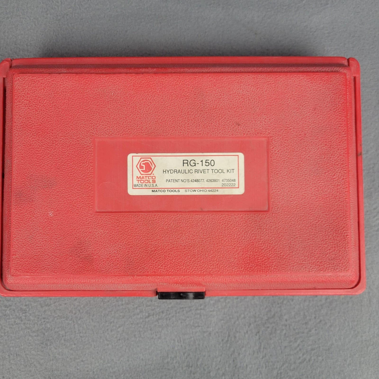 Matco RG-150 Hydraulic Rivet Tool Kit + MAC Tools Air Riveter Made USA Set Lot 4