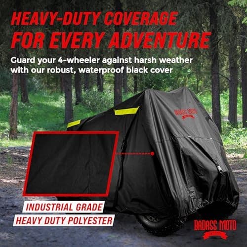  ATV Covers Waterproof Outdoor Heavy Duty, Rip ATV-LARGE 95" LONG Zippered 3