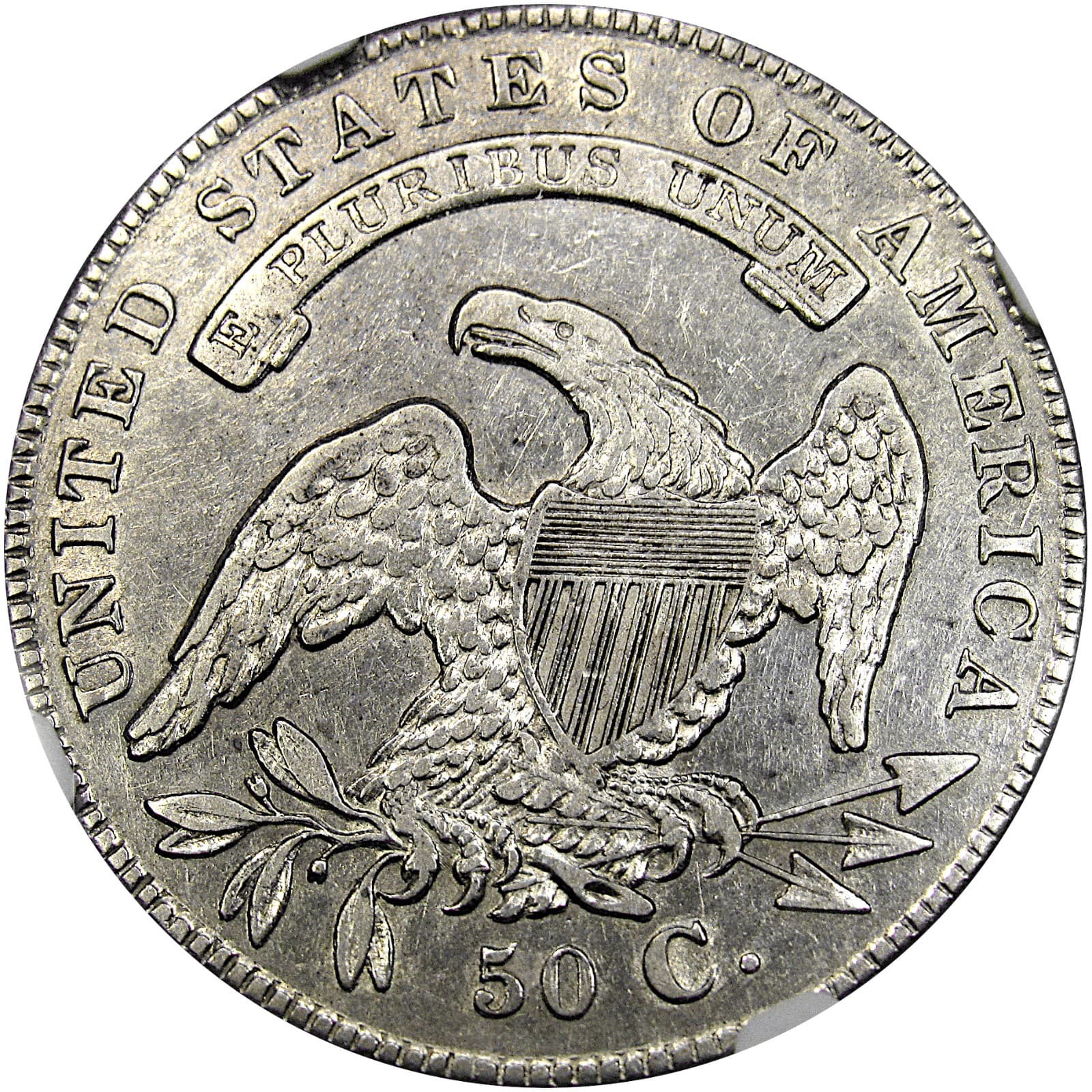 1836/1336 50C NGC XF45 O-108 CAPPED BUST ~ BRILLIANT SEMI-PL VARIETY!  VIDEO 6