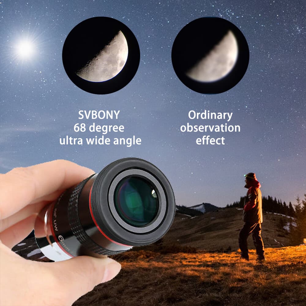 SVBONY 1.25"  6/9/15/20mm Telescope Eyepiece 68° Ultra Wide Angle Kit for vision 3