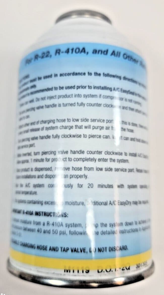 Nu-Calgon 4051-06 A/C EasyDry  3oz Eliminates Moisture (Up to 5 Ton Systems) 3