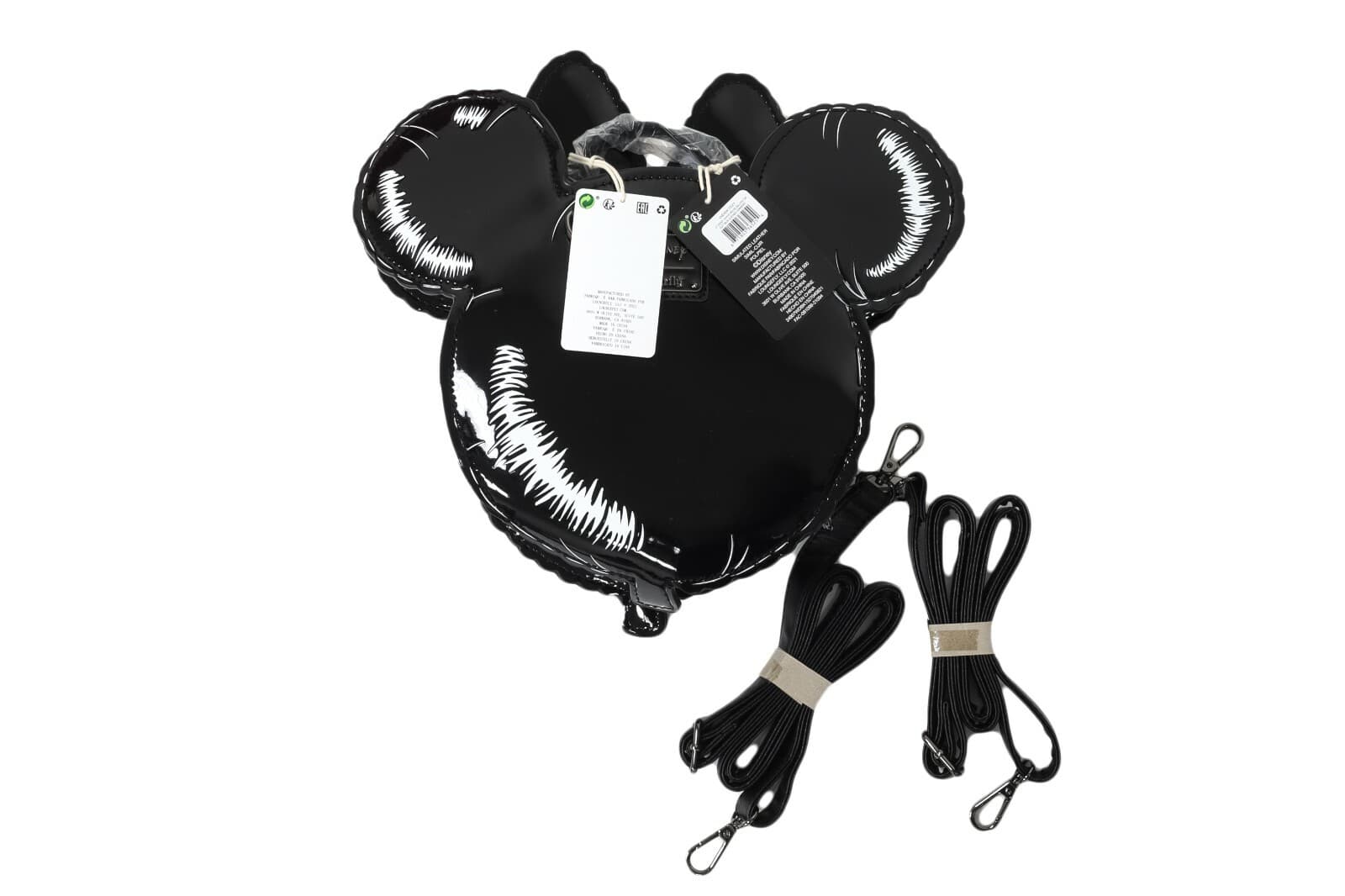 LOUNGEFLY Disney Minnie Mouse Die Cut Faux Leather Convertible Backpack NWT 3