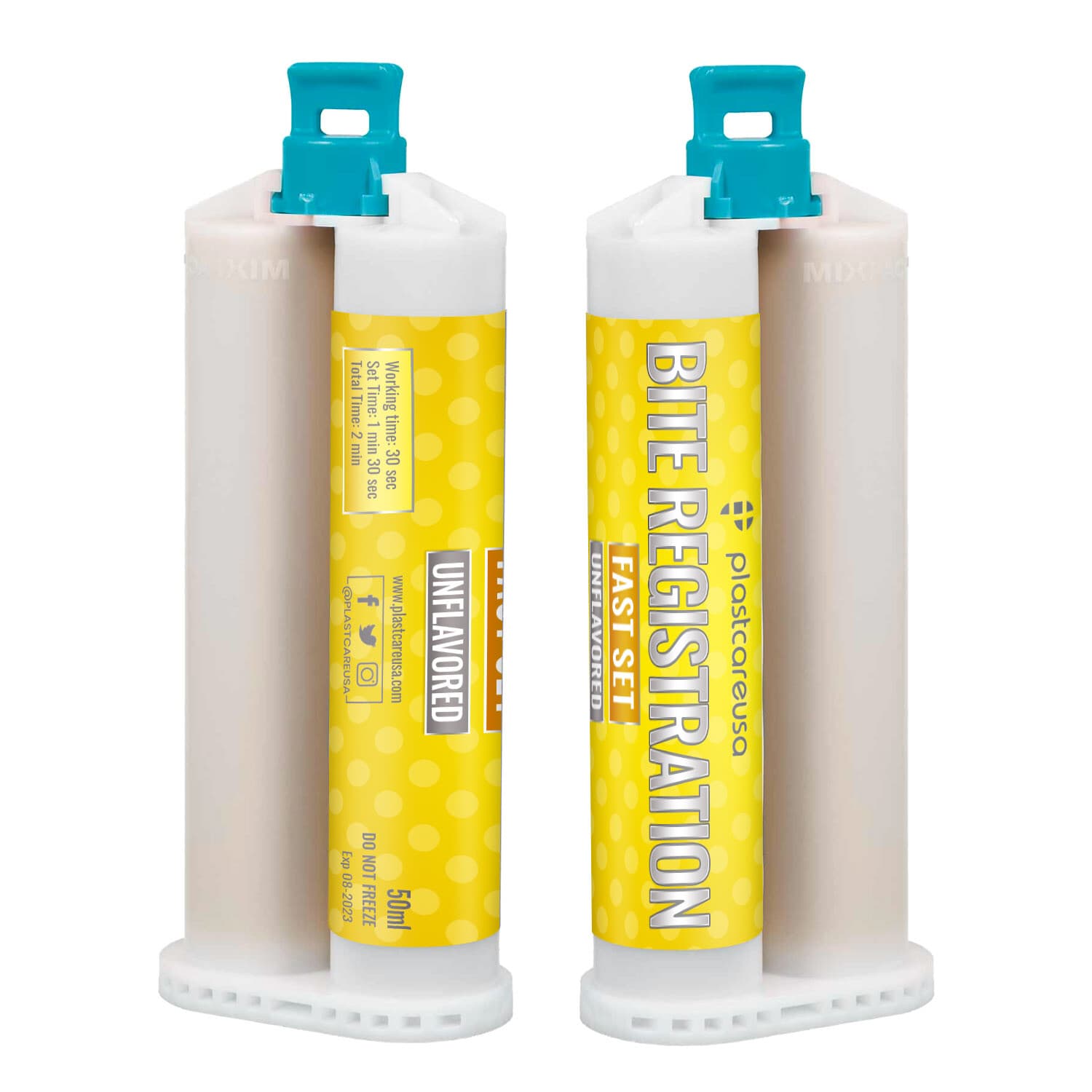 20 Bulk FAST Set Bite Registration Material, Unflavored, 50ml Dental Cartridges 2