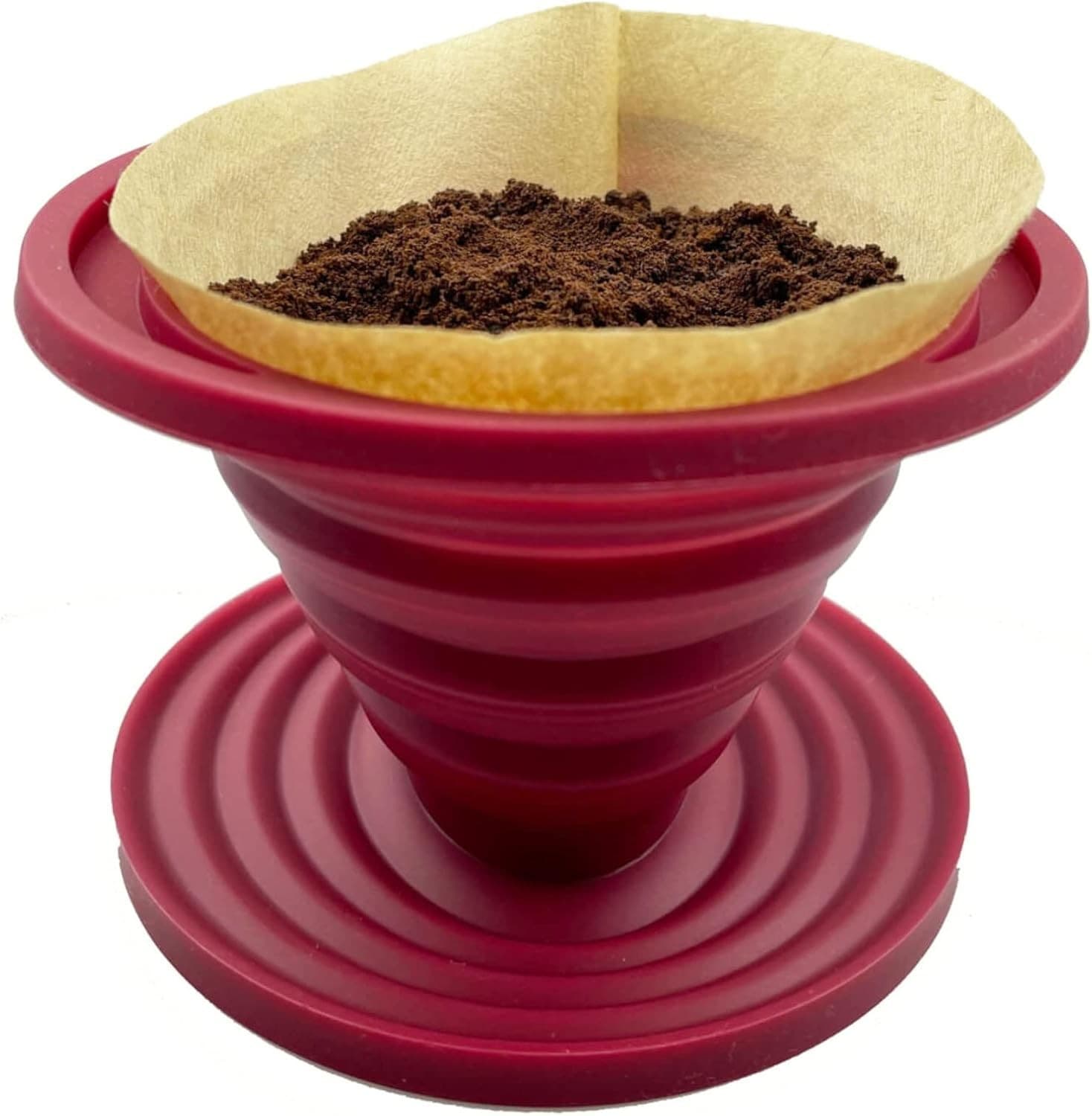 Collapsible Pour Over Coffee Dripper for Camp Coffee, Reusable Silicone... 