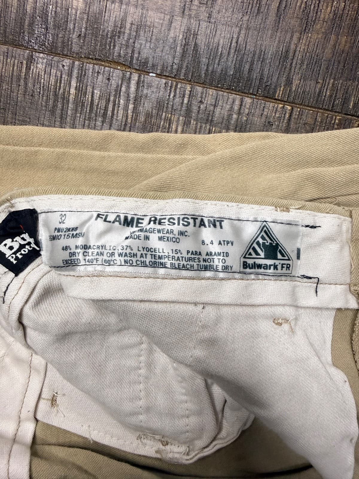 Bulwark FR Cargo Work Pants 32x32 Khaki PMU2KHB Arc Rated 8.0 ATPV 4