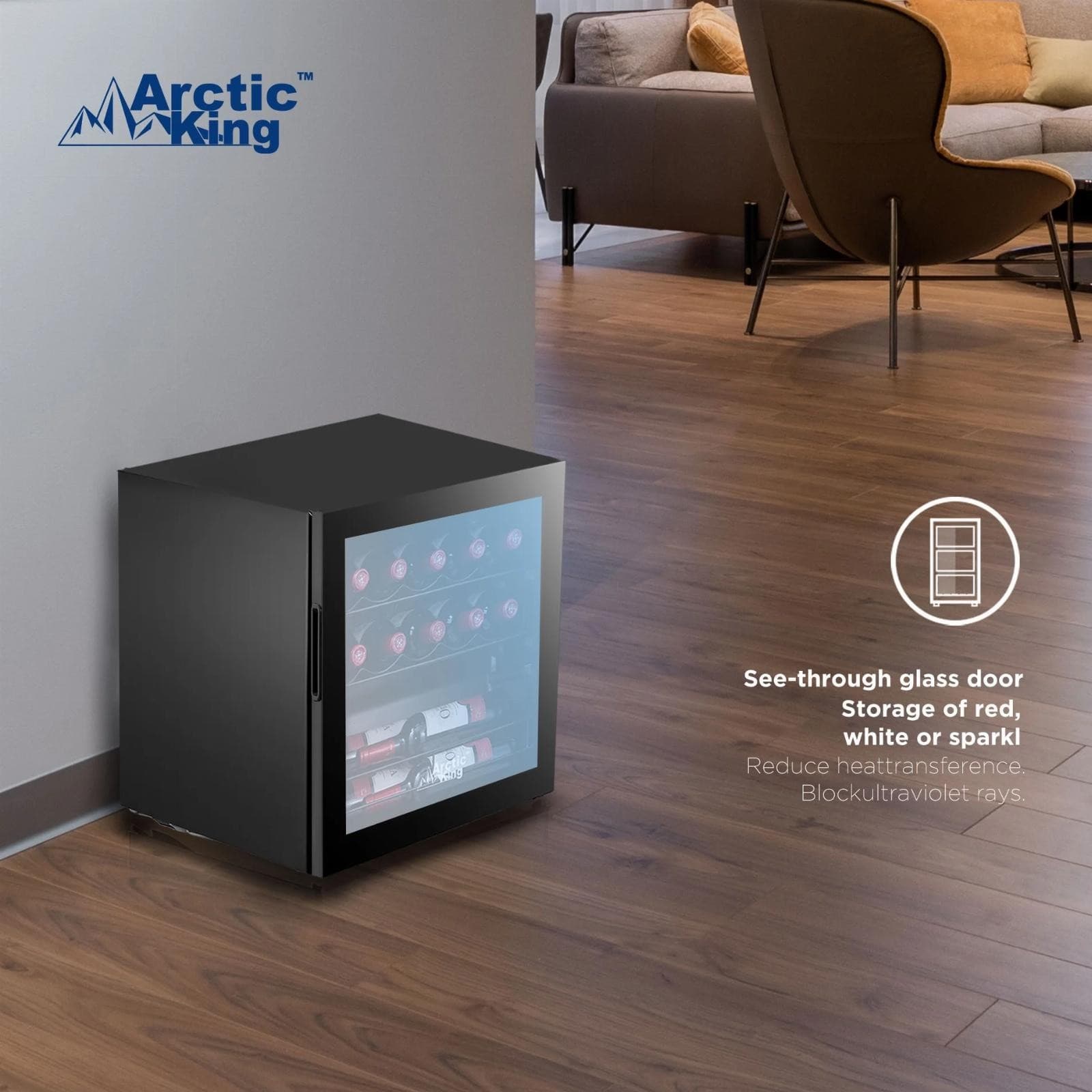 Arctic King Countertop 14-Bottle Wine Cooler Beverage Cooler With Glass Door 6