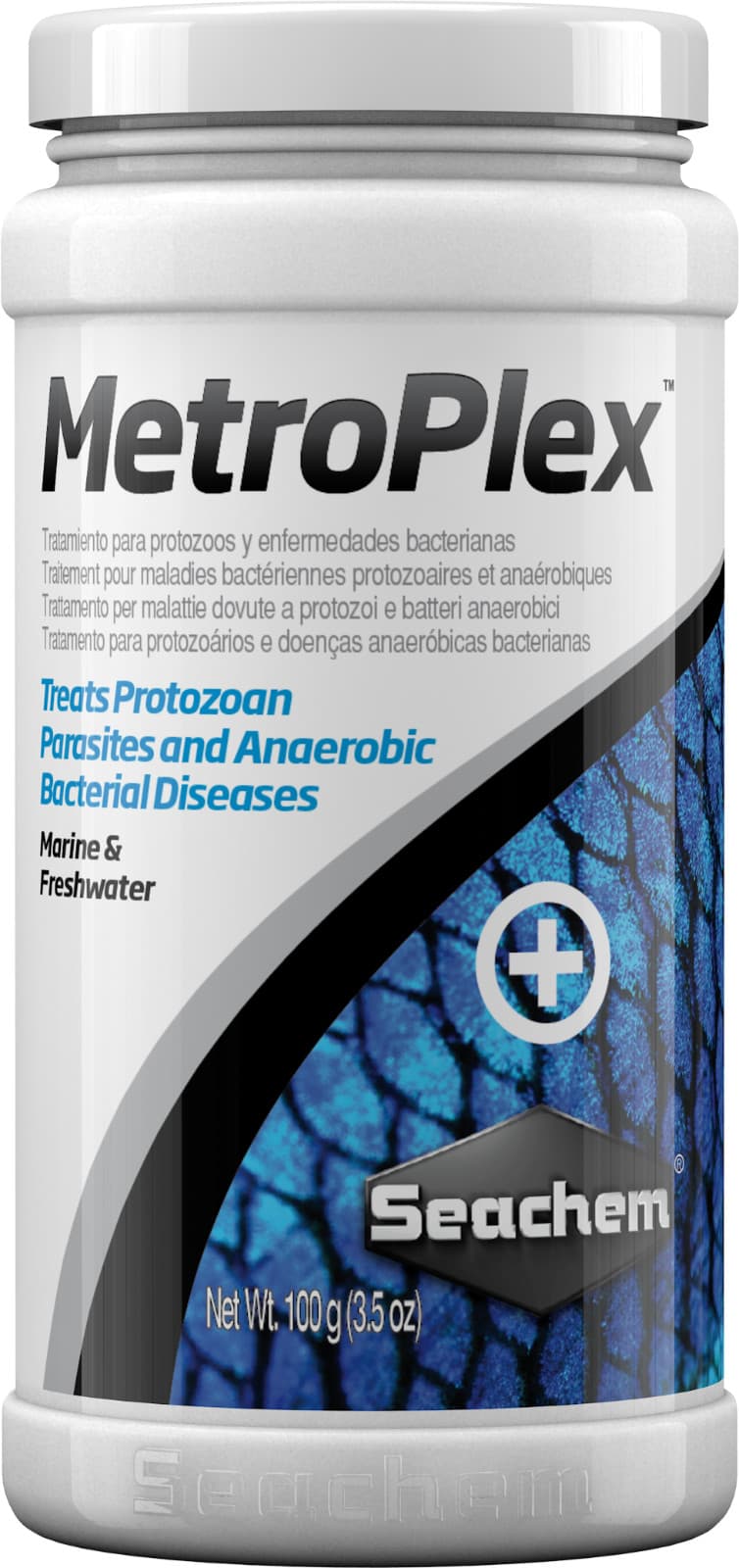 SEACHEM METROPLEX ANTIPARASITIC TREAT DISEASE TROPICAL FISH MEDICATION 100 GM