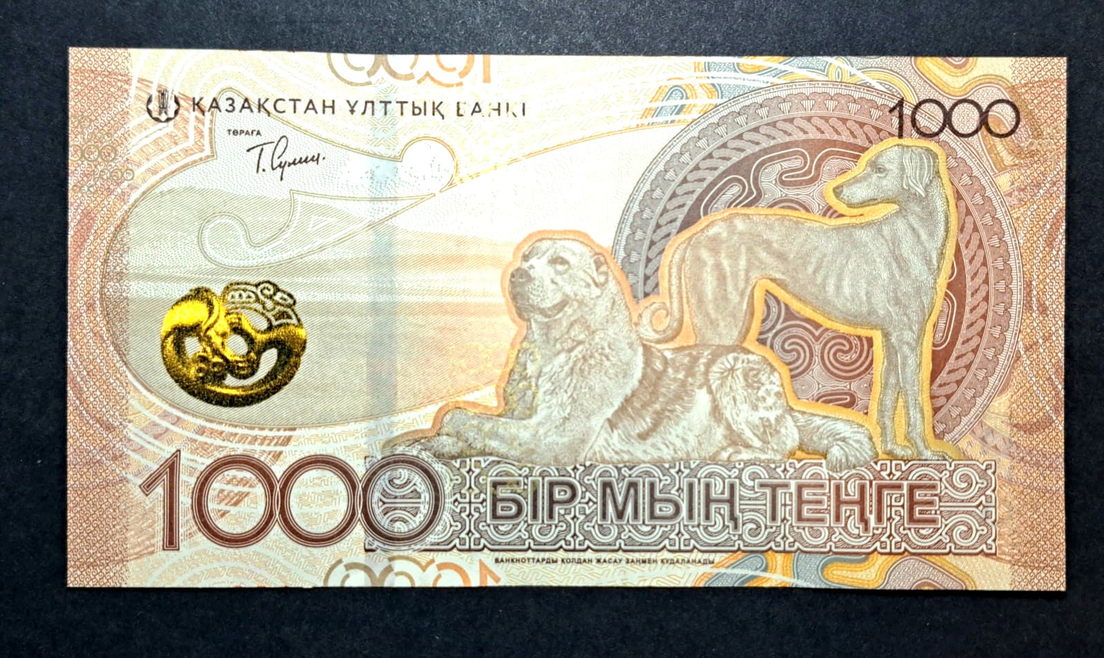 Kazakhstan 1000 tenge Saka Style 2024 2025 AБ prefix UNC random number 2