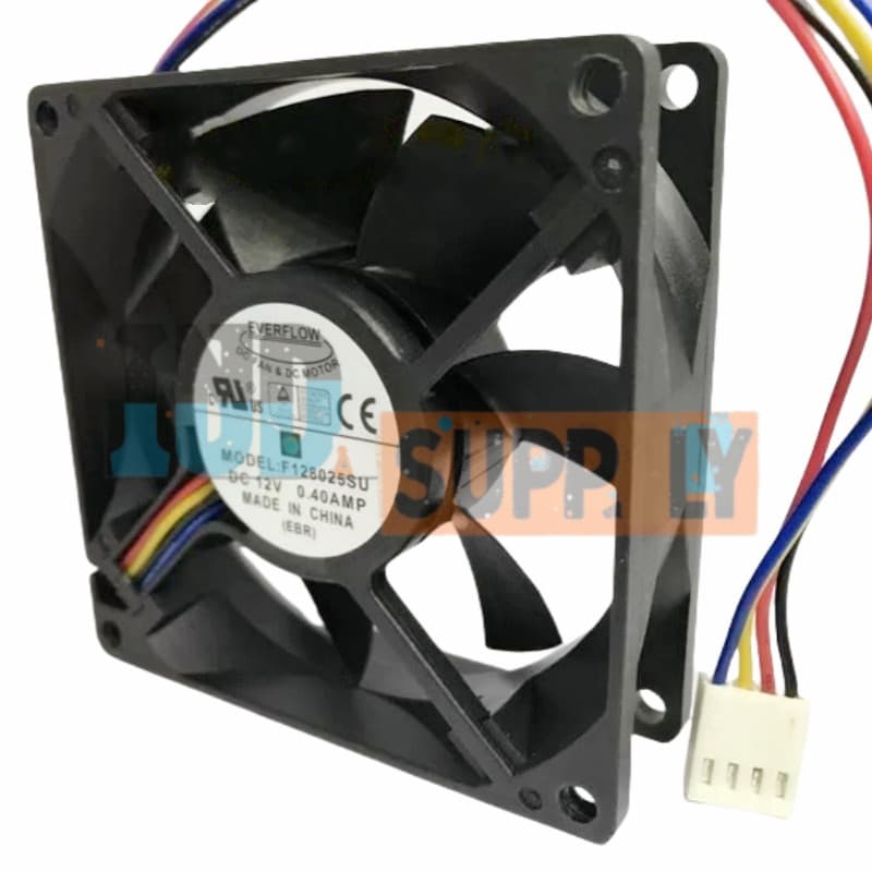 1pc EVERFLOW F128025SU 80*80*25mm DC 12V 0.40A PWM speed control CPU cooling fan 3