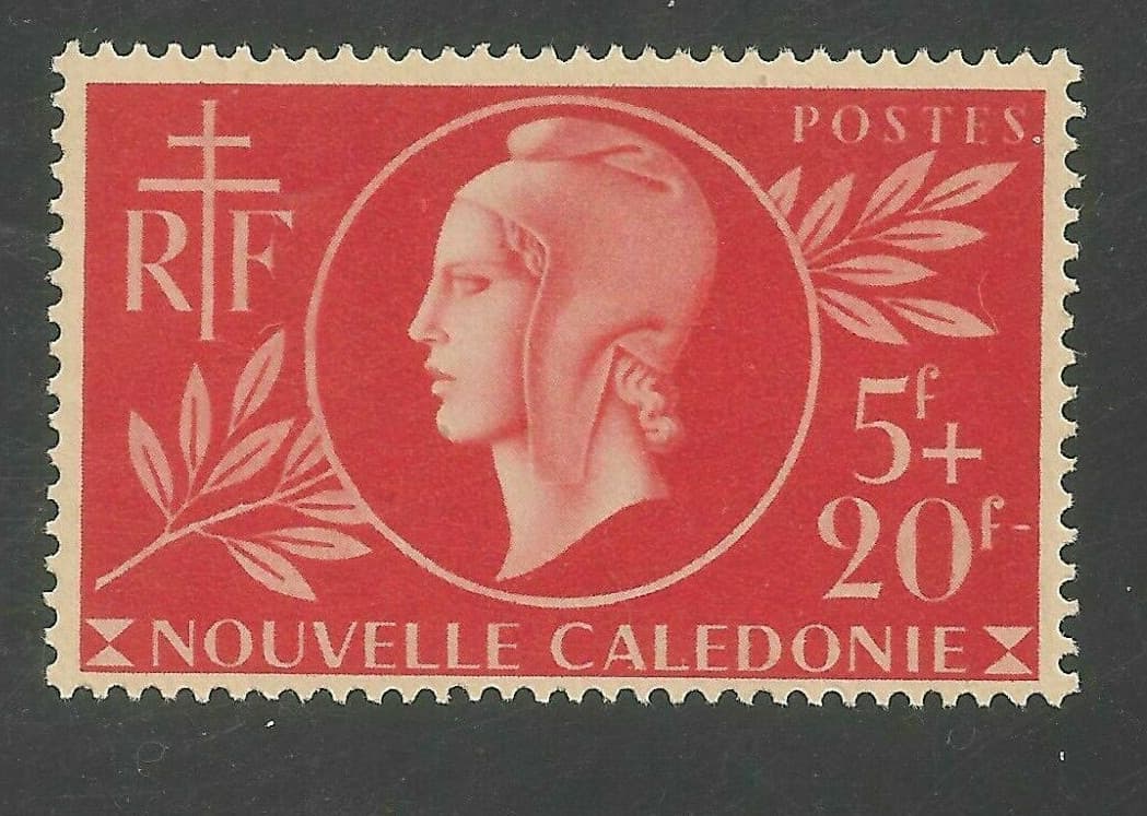 New Caledonia 1944 Red Cross Semi Postal Stamp #B13 Mint NH Complete