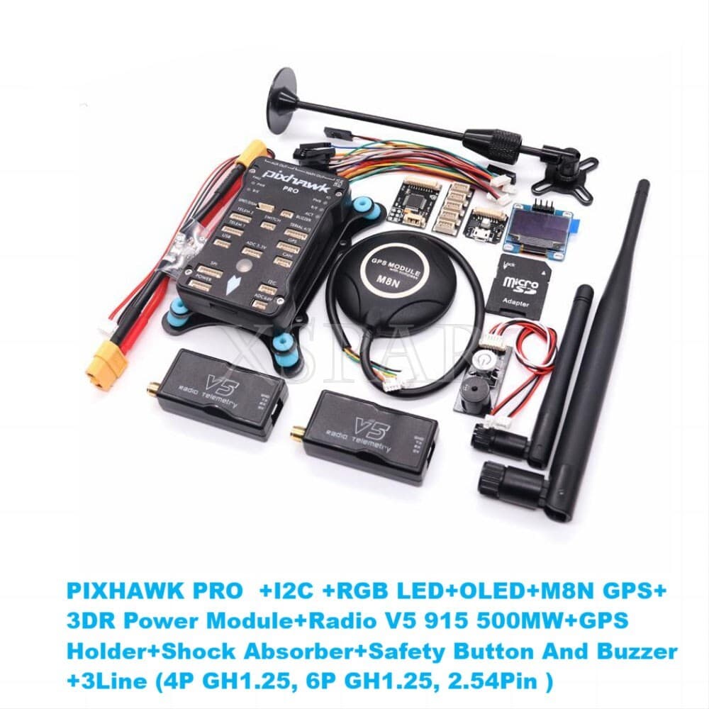 Pixhawk PRO Flight Controller with GPS and V5 500MW 915Mhz Telemetry Radio