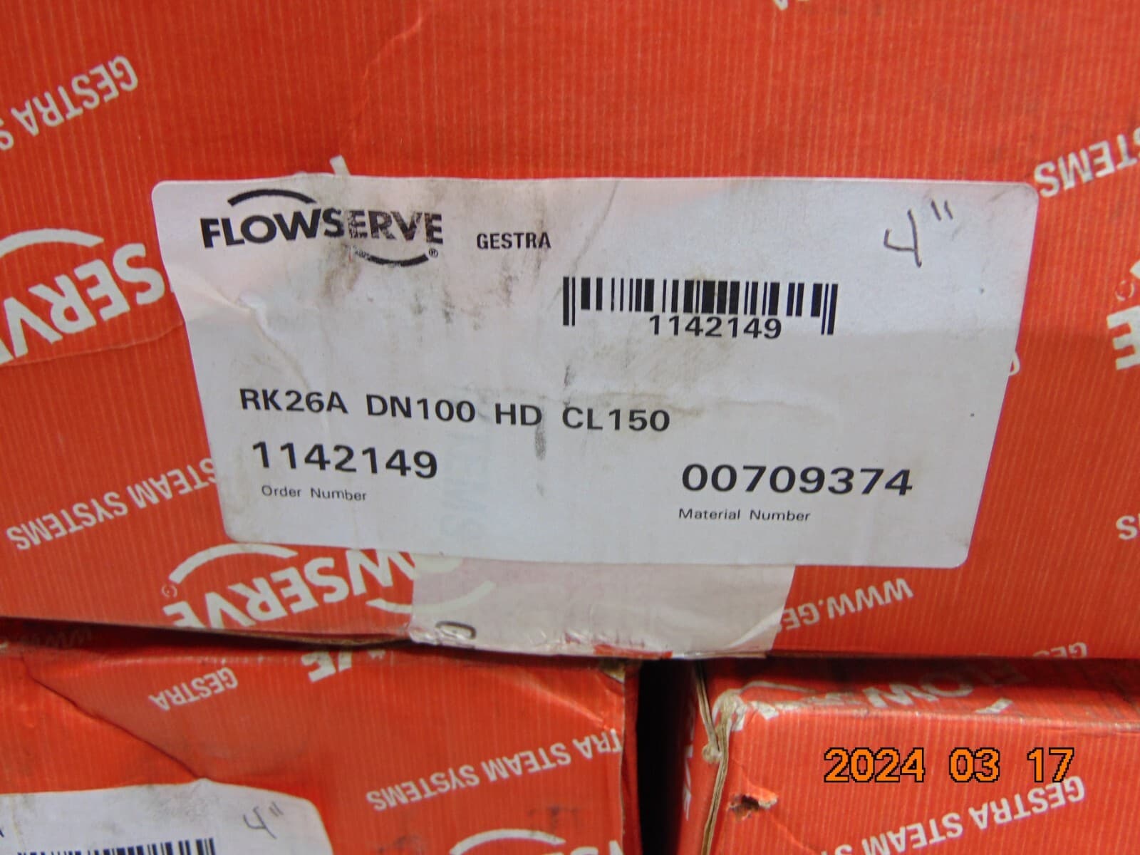 FLOWSERVE RK26A Stainless Wafer Check Valve 4" CL300 CF8M RK26A DN100 HD CL 150 2