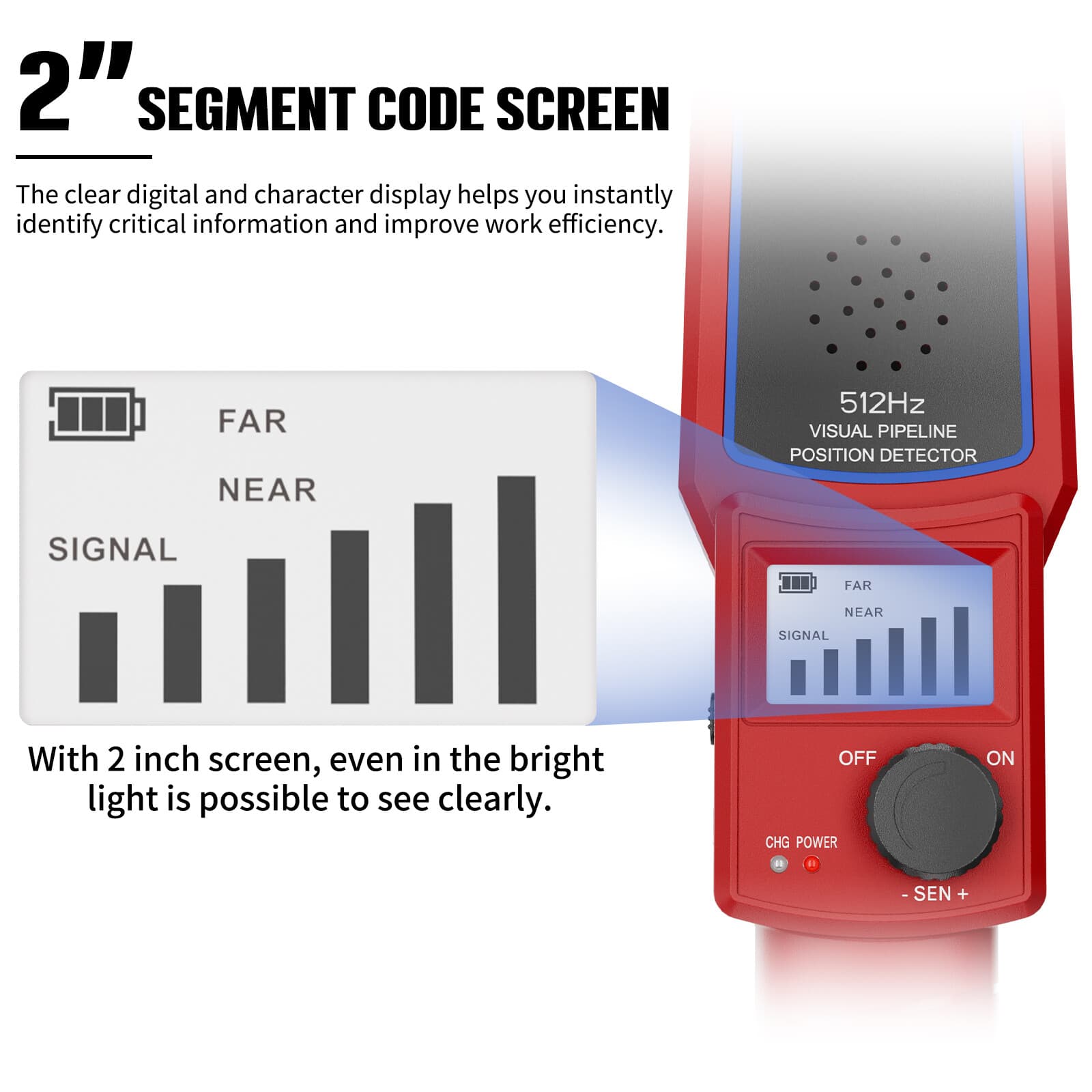 Smart Pipe Blockage Detector Locators 100ft/30m Waterproof for PVC Plastic Metal 6