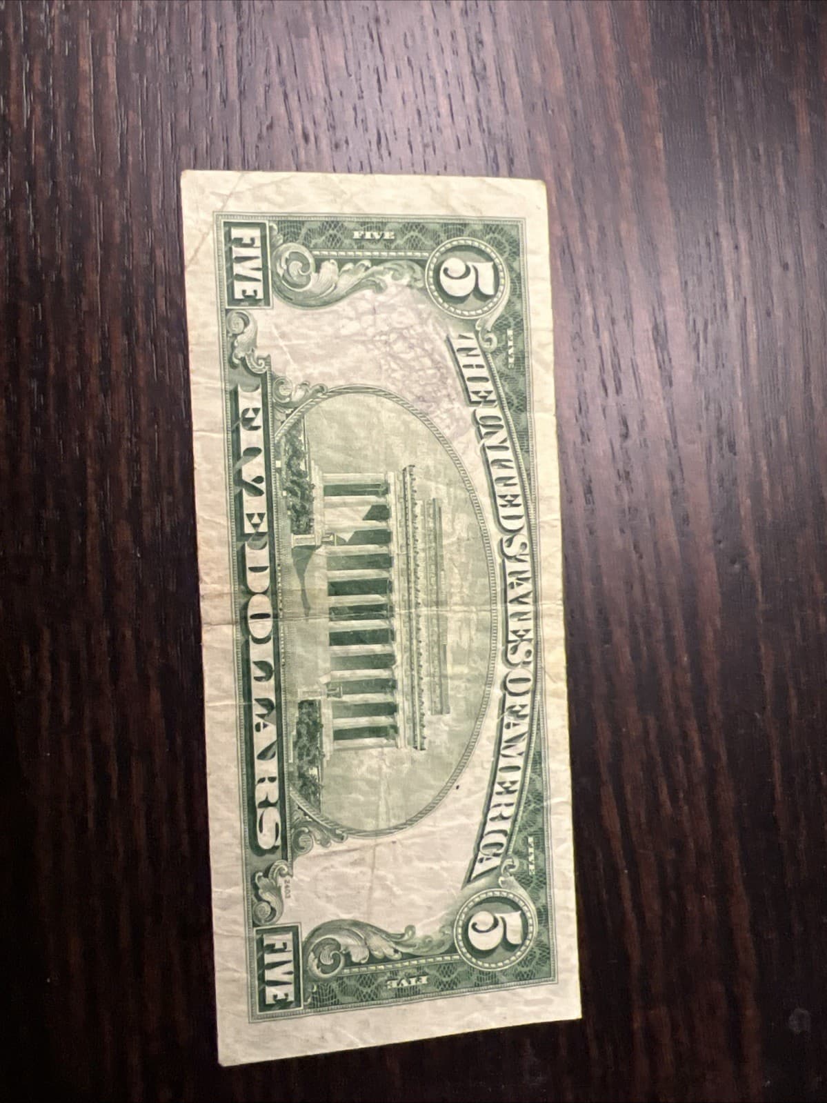 $5 1950b San Francisco Star Federal Reserve Note 3