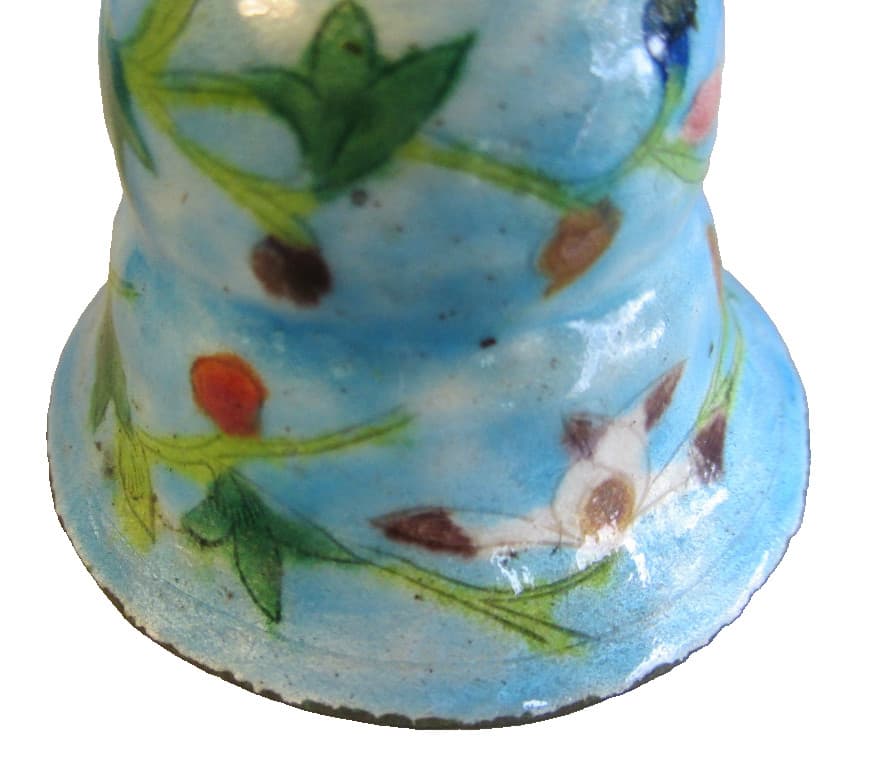 Superb Antique 19th Century Chinese Enamel on Silver Figural Immortal BELL 5