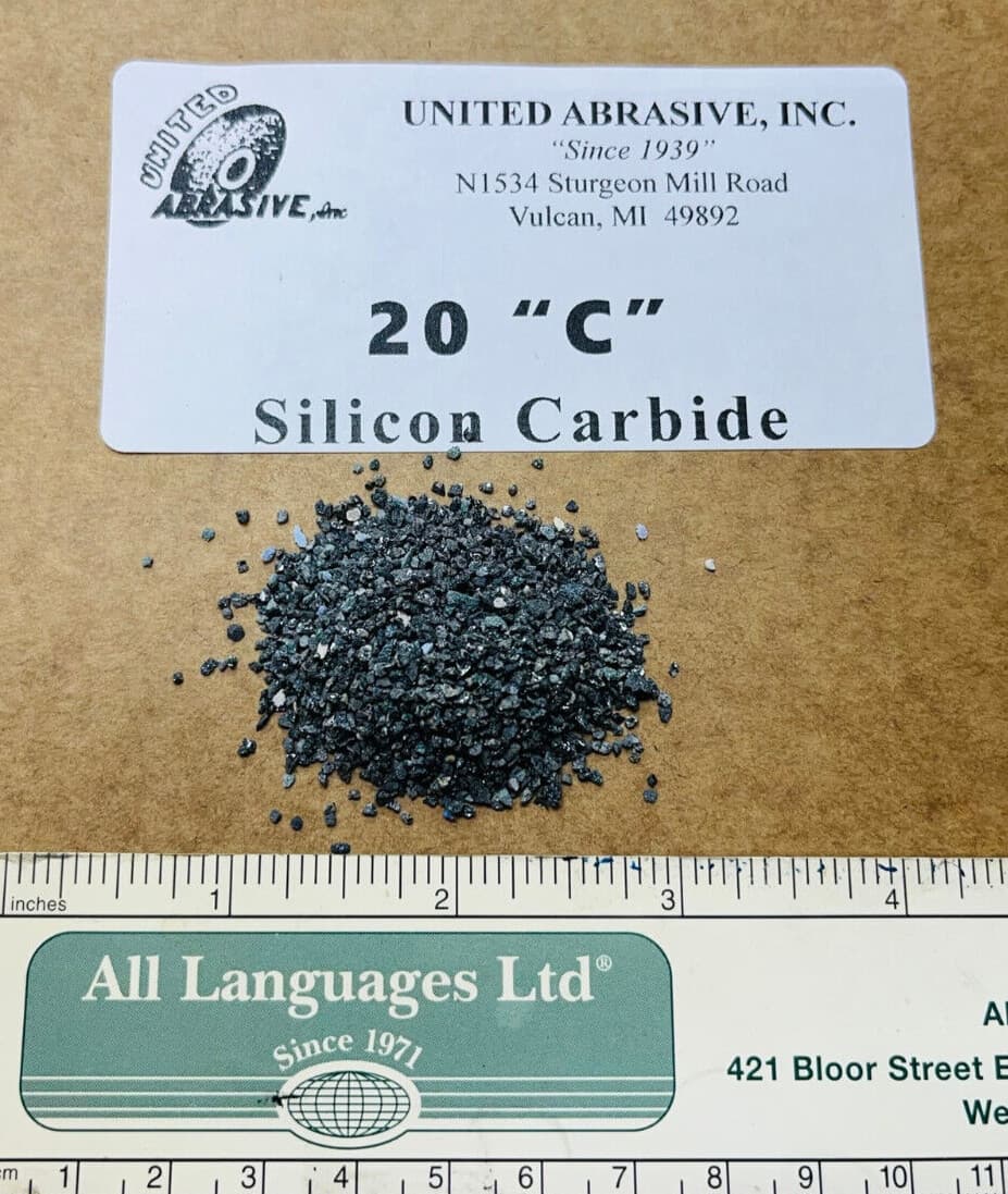 Silicon Carbide: 40 lbs - 20 Grit Coarse - Polishing/Tumbling Abrasive Media