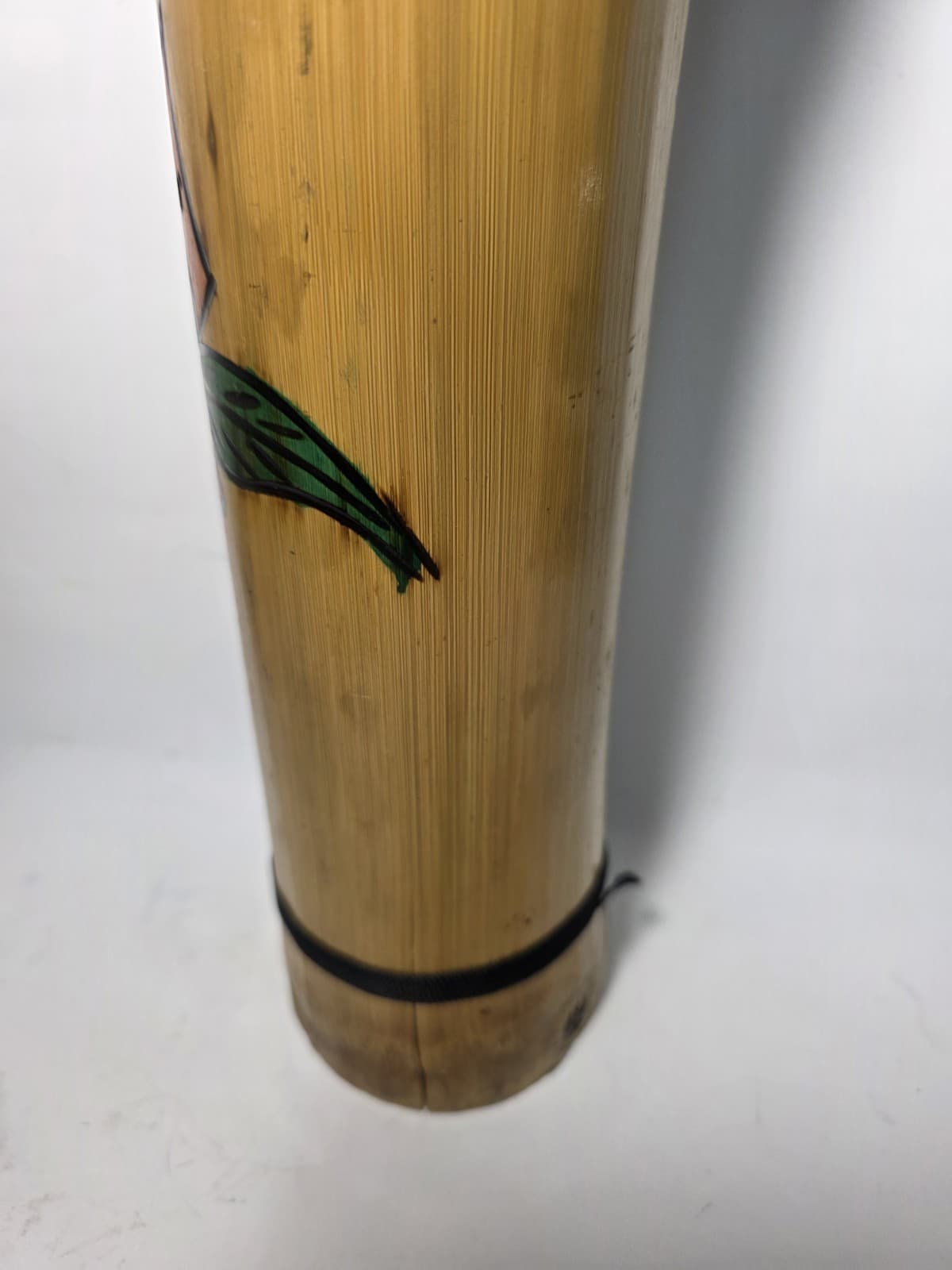 Vintage Bamboo Folk Art Log Drum Wooden Tongue Slit Drum St. John VI 5