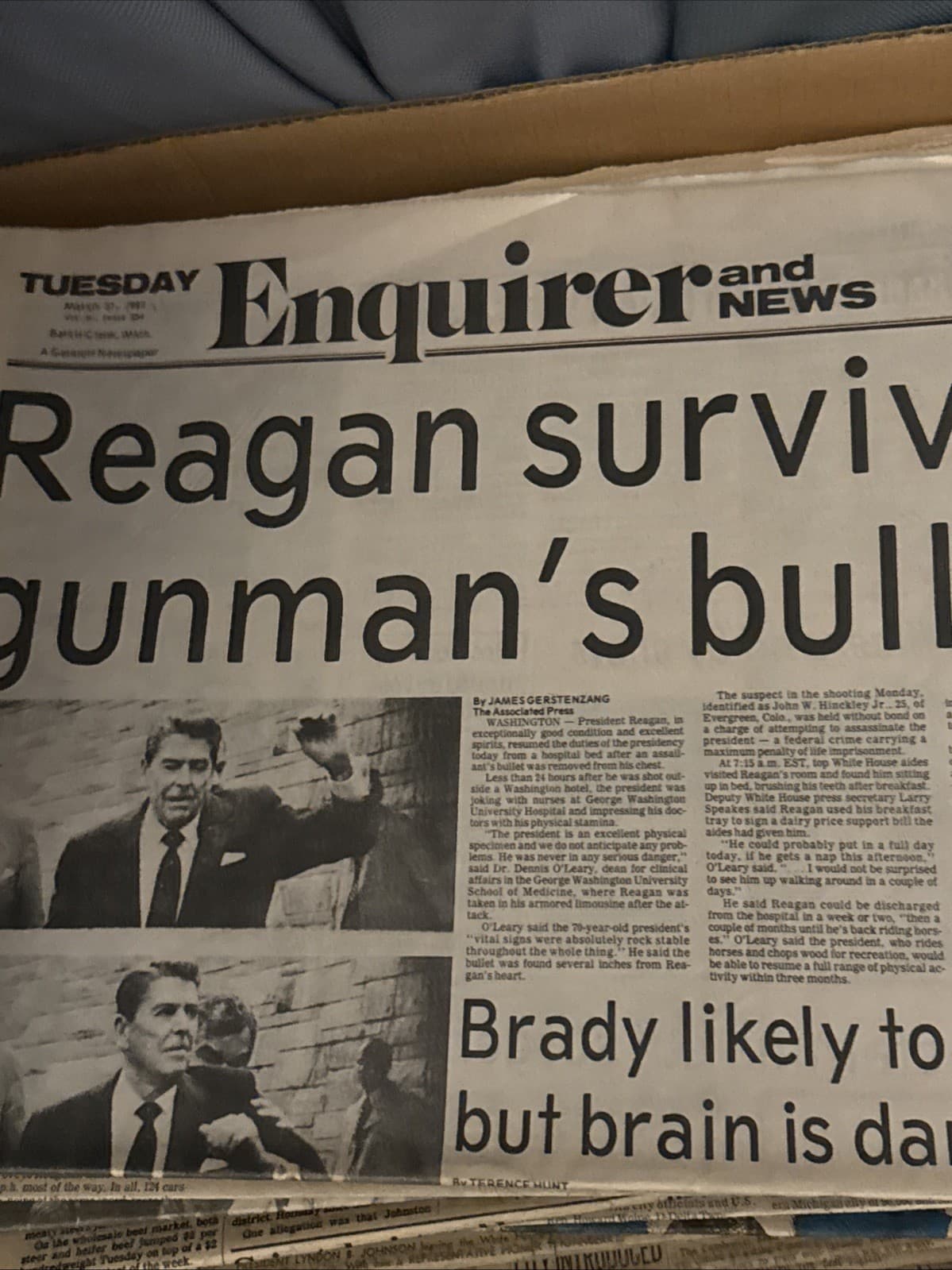 2 Boxes Full Of Historical Newspapers WW2 Sports Music Disasters  Presidents 3