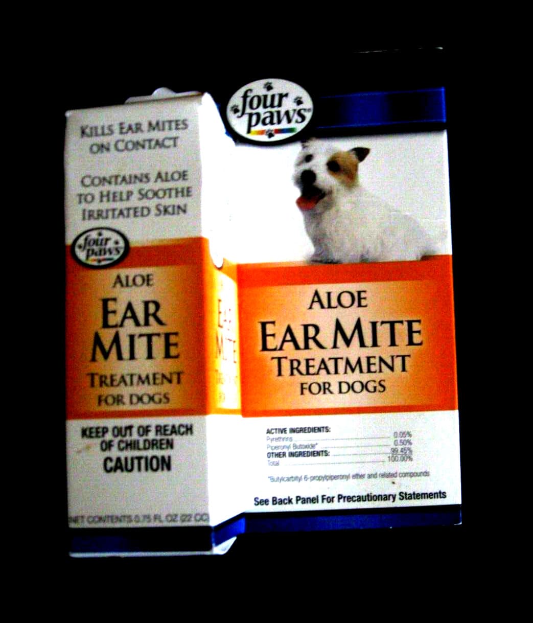 Four Paws Ear Mite treatment for Dogs .75 oz NEW FREE SHIPPING