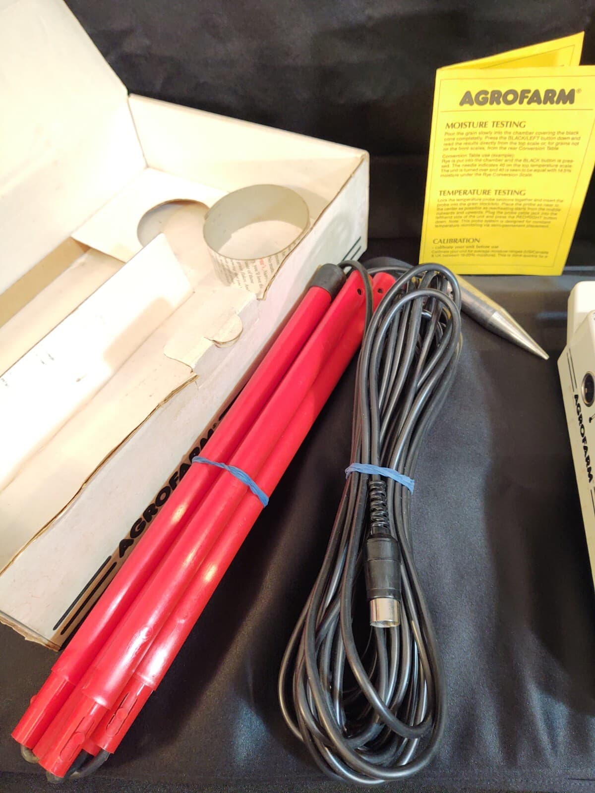 Agrofarm Grain Moisture Temp Tester DK-6064 Jordrup COMPLETE Tested & WORKS! Bin 4