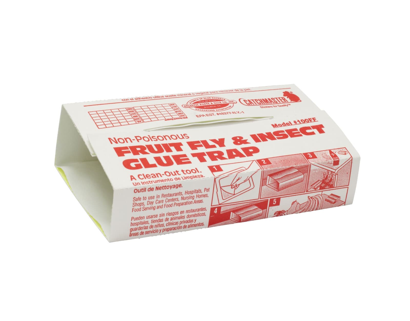 Catchmaster Fruit Fly Trap 100FF Glueboards ( 100 traps) Fruit Flies Drain Flies 3