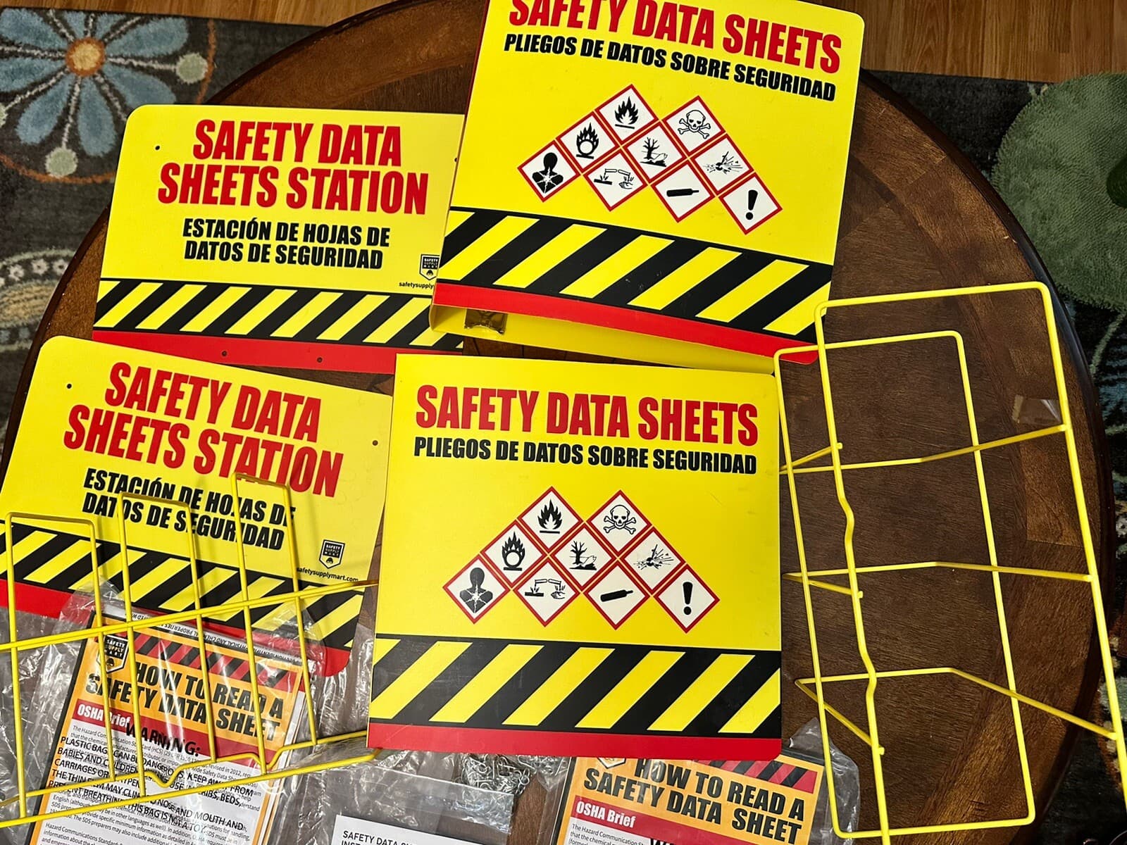 2 SDS Wall Stations With Safety Data Sheet Binder with Display Signs  "3 Ring" 2