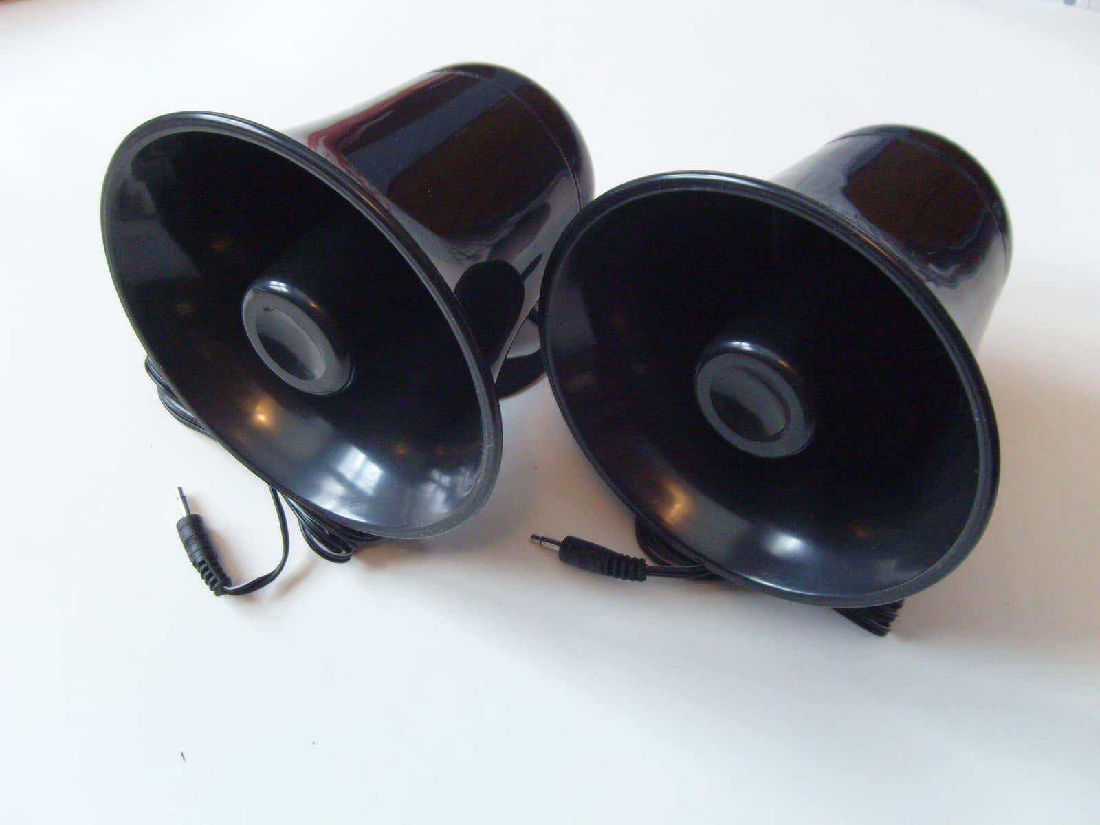 2 - New CB Ham Radio PA Audio Speaker Horn Black ABS Weather Proof 15 watt 8 ohm 2