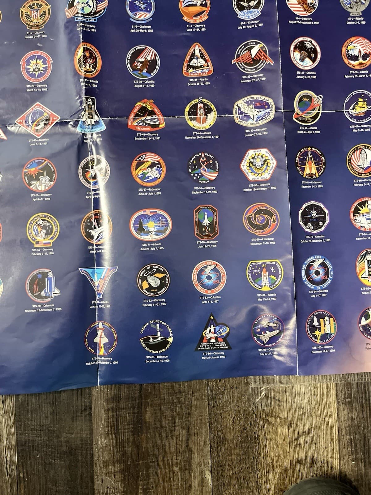 Vintage 2000 NASA Space Flight Awareness Space Shuttle 100 Missions Poster 5