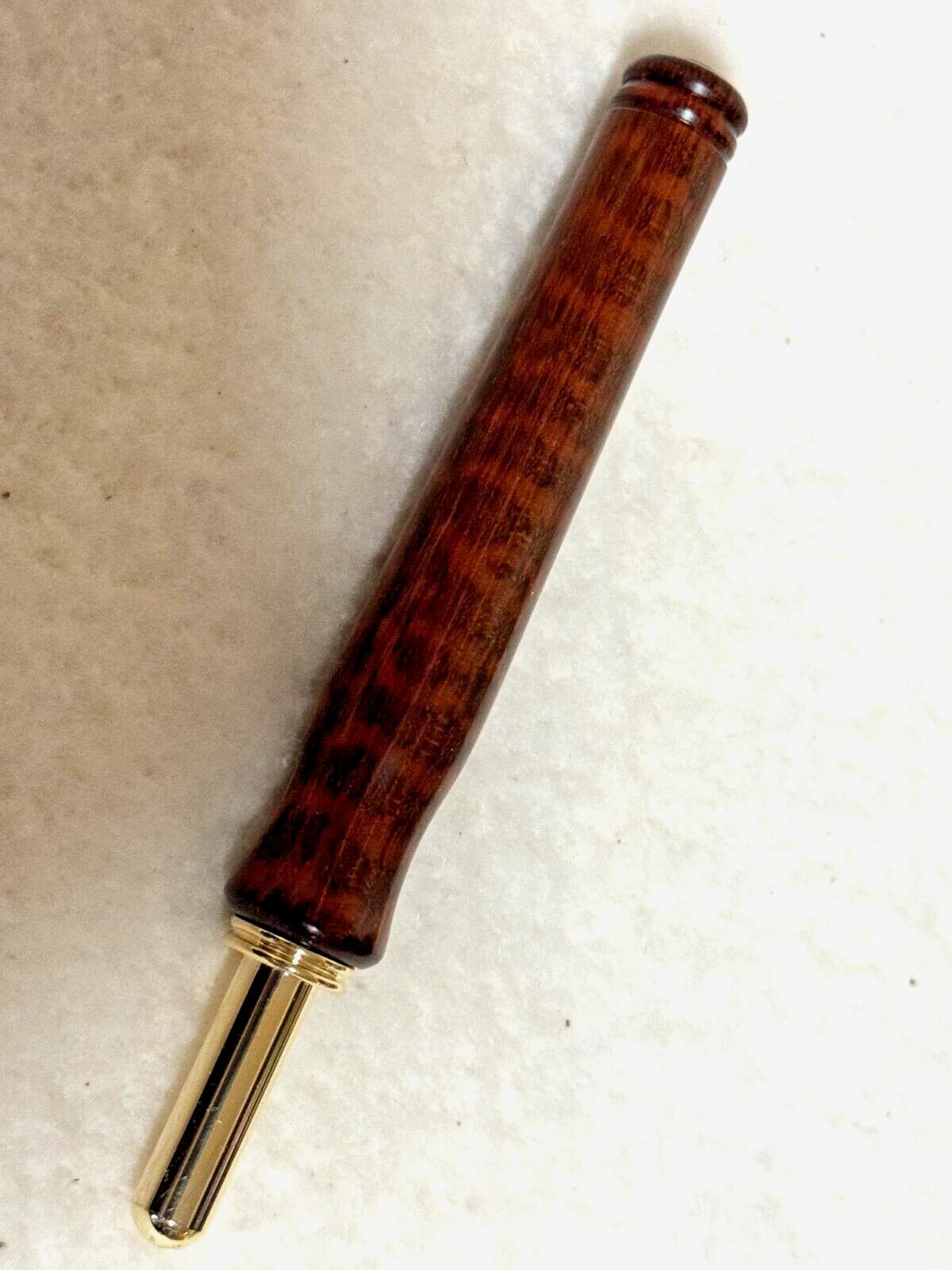 Hand carved Exotic hard to find SNAKEWOOD seam ripper sewing tool 24K Gld finish 2