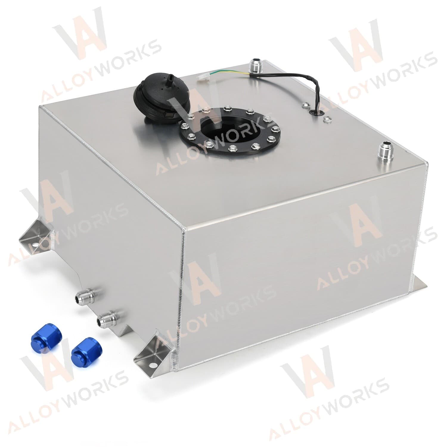 NEW 40L 10 Gal Aluminum Fuel Surge Cell Tank Fitting Sensor Foam Inside 6