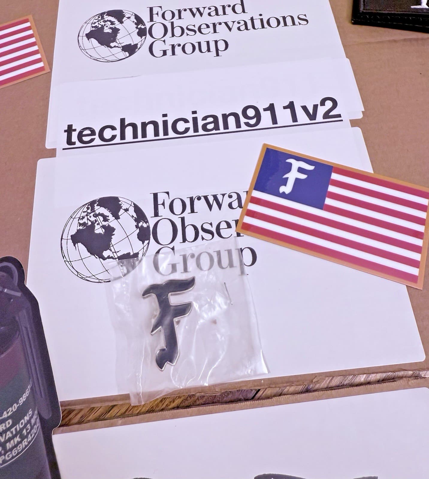 Forward Observations Group F Enamel Pin Black NEW SEALED 3