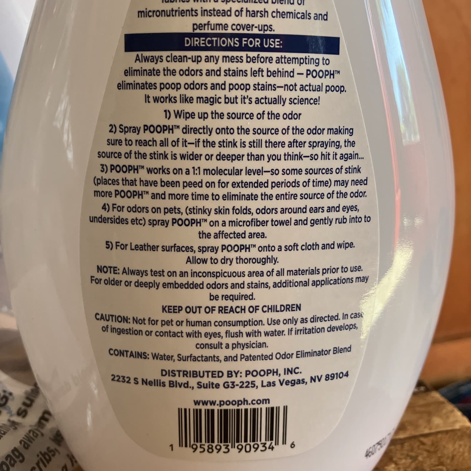 4 Bottles Pooph Pet Odor Eliminator Freshener Spray(Large 32 oz Size) Dogs Cats 4