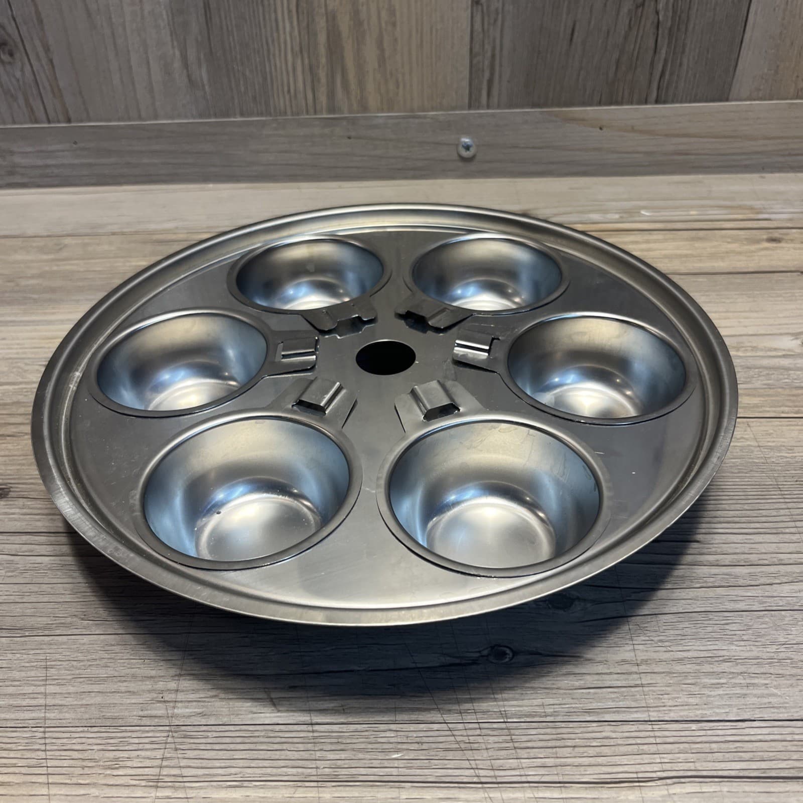 Stainless Steel Egg Poacher Tray/Insert For 9-1/2" Diameter Pan Or Pot W/6 Cups