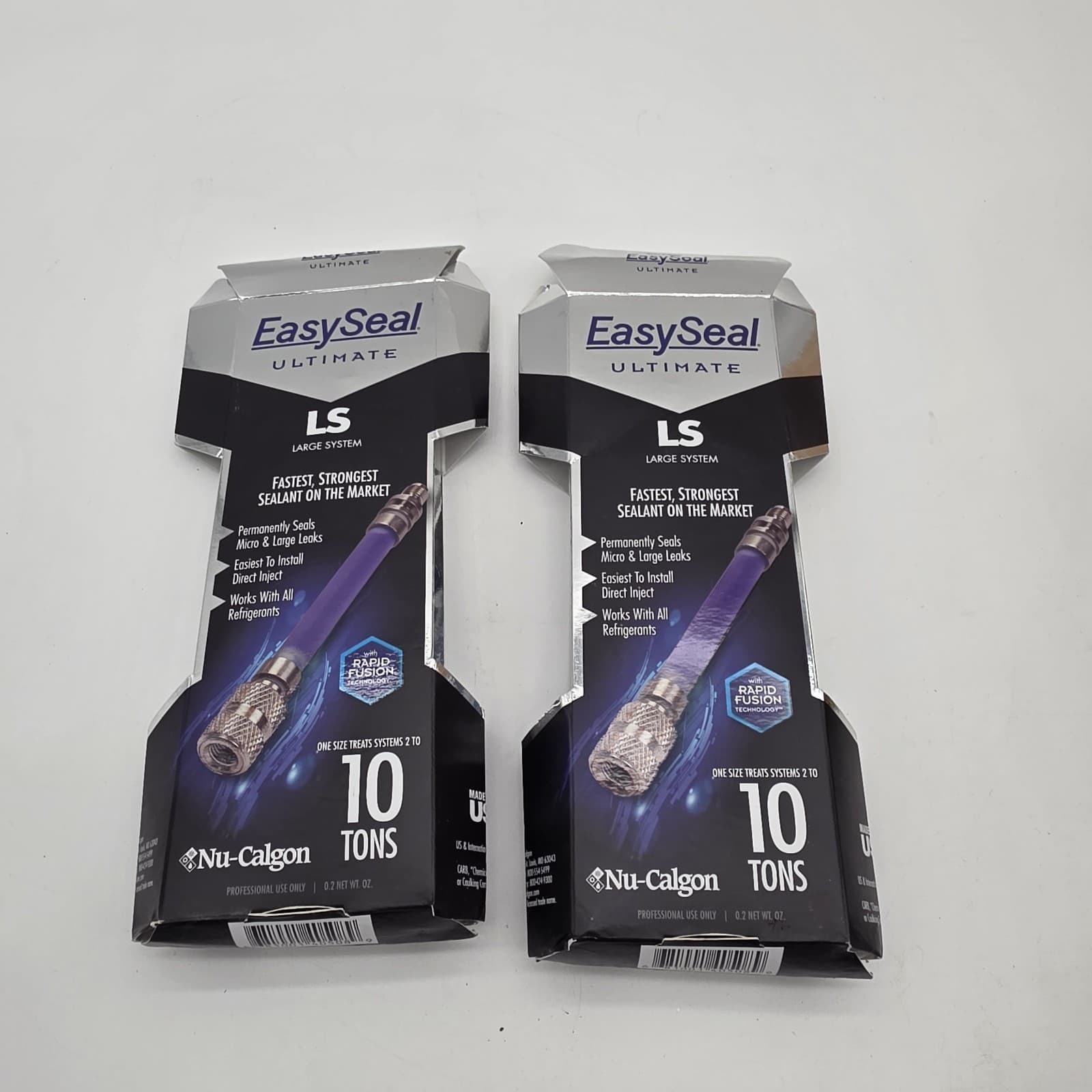 2 Pack Nu-Calgon 4050-08 EasySeal LS Direct Inject, Treats 2 to 10 Tons New