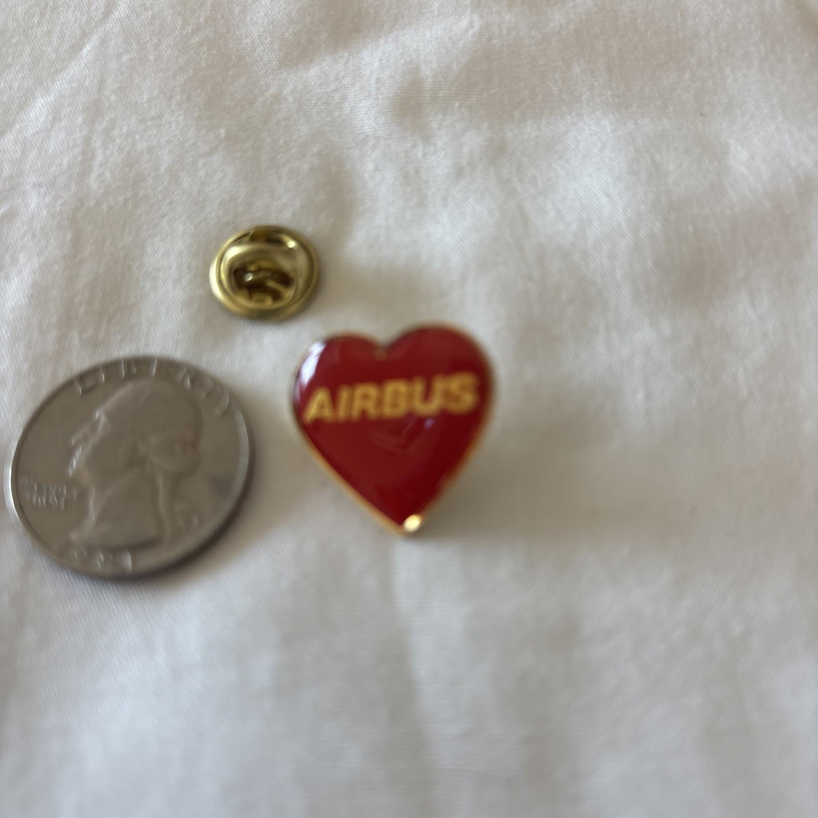 Airbus Plane Company Love Heart Lapel Pin Free Ship in USA 2