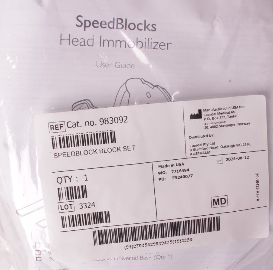 NEW Laerdal SpeedBlocks Standard Immobilizer Head Block Set 983092 3