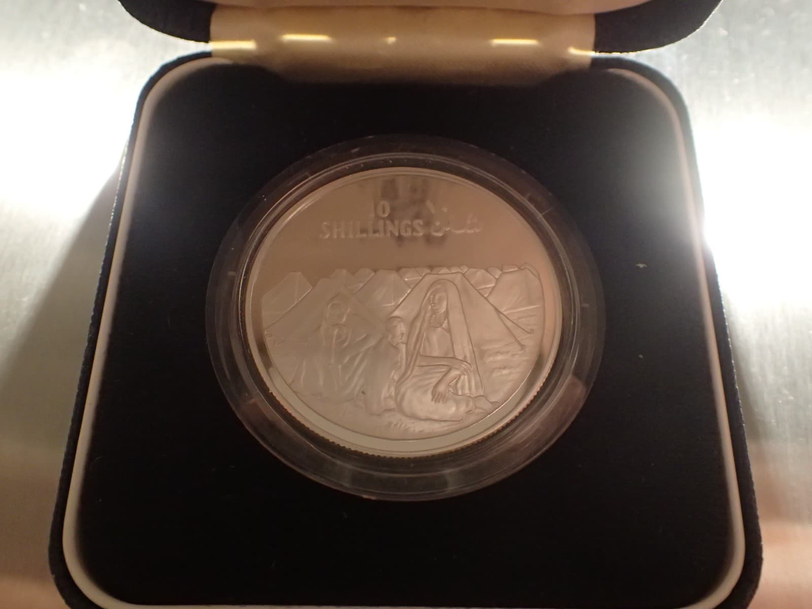 1979 Somalia Proof Silver 10 Shillings in Orig Box 28.28 g .925 Silver KM-31a 2