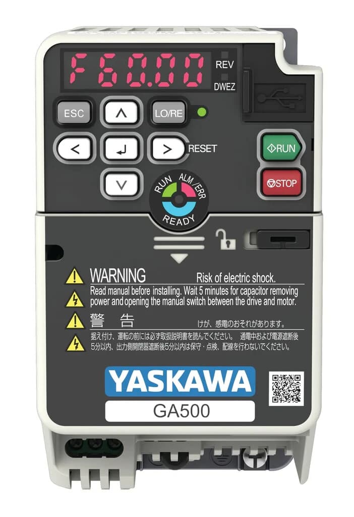 Yaskawa GA50UB001ABA 1/6 HP 230V 1 Phase Variable Frequency Drive